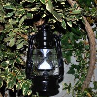 Campinglampe Laterne, schwarz