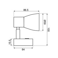 LED-Leseleuchte 3W mit Dimmschalter