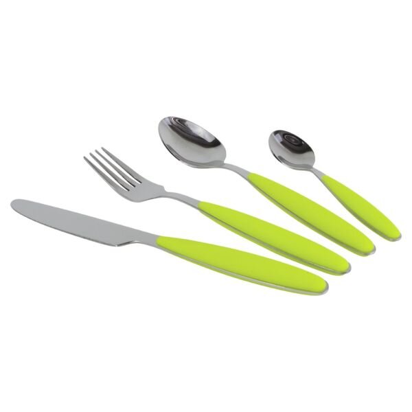 Besteckset Grey Line, 16-teilig, lime