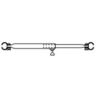 Dachauflagestange, 25 mm Alu, teleskopierbar 160-260 cm