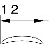 Leistenf&uuml;ller uni 12 mm, wei&szlig;